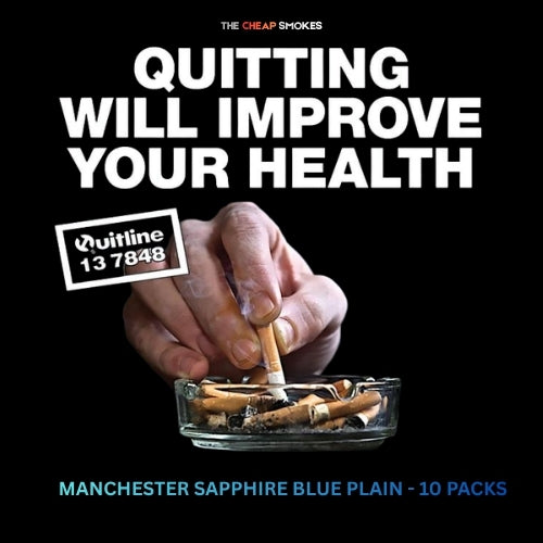 Manchester Cigarettes Sapphire Blue Plain 10 Packs The Cheap Smokes